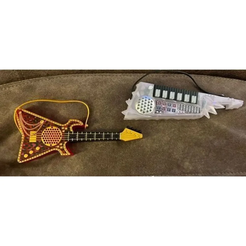 LOL‎ Doll Items MGA Entertainment Guitars Rock Band Keytar Musical Set ~ Working